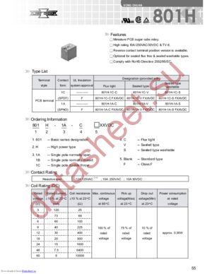 801H-1C-S-12VDC datasheet  