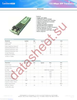 SP-03-ELR-TDA datasheet  