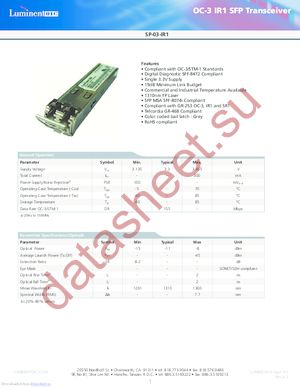 SP-03-IR1-TDA datasheet  