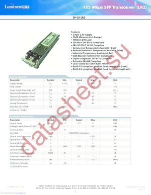 SP-FE-LX-CNC datasheet  