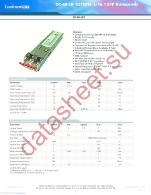 SP-TR-LX-CNC datasheet  