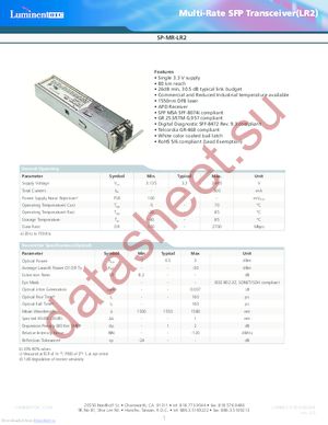 SP-MR-LR2-RDA datasheet  