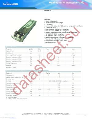 SP-MR-SR1-TDA datasheet  