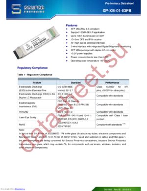 XP-XE-01-IDFB datasheet  