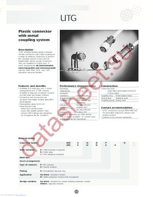 UTG010-4PN datasheet  