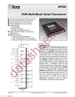 SP526CM datasheet  