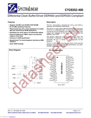 CY28352OI-400 datasheet  