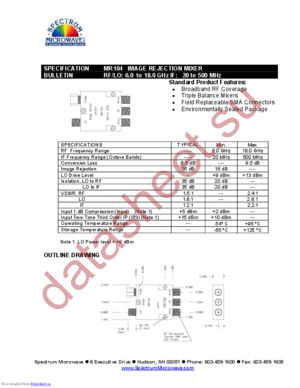 MR104 datasheet  