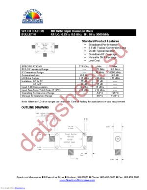 MR160M datasheet  