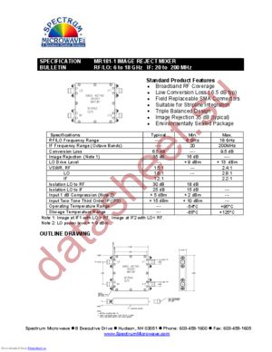 MR181-1 datasheet  