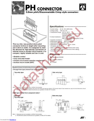 B16B-PH-SM4-TB(LF)(SN) datasheet  