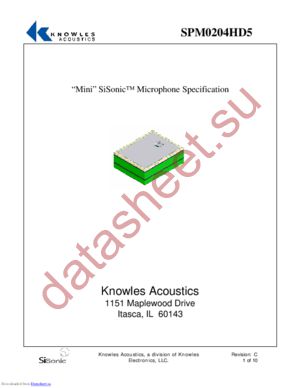 SPM0204HD5 datasheet  