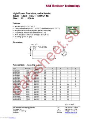 RXG1-750W datasheet  