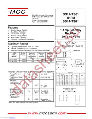 SS14-TS01 datasheet  