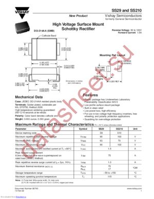 SS29andSS210 datasheet  