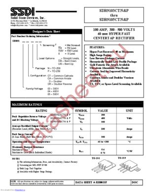 SDR9104CTNUB datasheet  