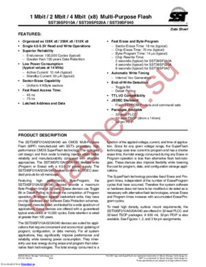 SST39SF010A-55-4C-NHE-T datasheet  