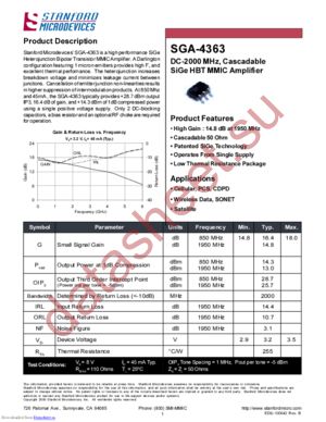 SGA-4363Z datasheet  