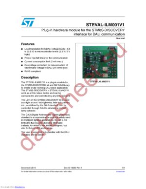 STEVAL-ILM001V1 datasheet  