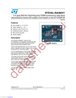 STEVAL-ISA083V1 datasheet  
