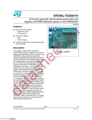 STEVAL-TCS001V1 datasheet  