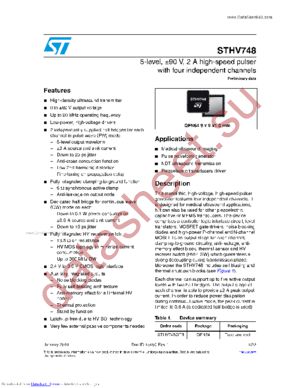 STHV748 datasheet  