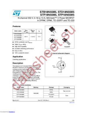 STP18N55M5 datasheet  