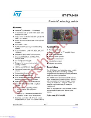 BT-STA2425 datasheet  