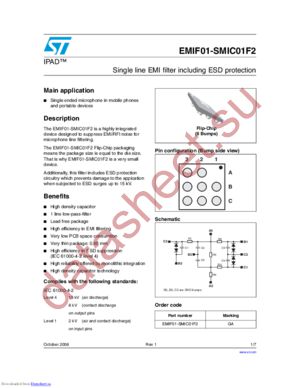 EMIF01-SMIC01F2 datasheet  