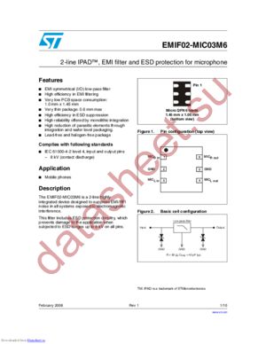 EMIF02-MIC03M6 datasheet  