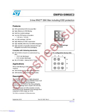 EMIF03-SIM02C2_10 datasheet  