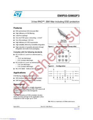 EMIF03-SIM02F3_10 datasheet  