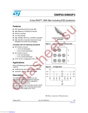 EMIF03-SIM03F3 datasheet  