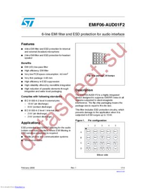 EMIF06-AUD01F2 datasheet  