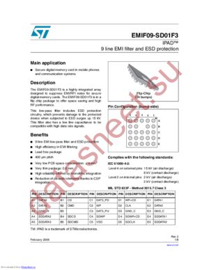 EMIF09-SD01F3 datasheet  