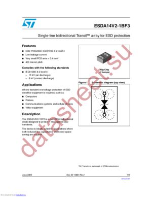 ESDA14V2-1BF3 datasheet  