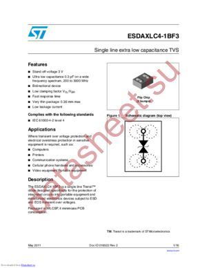 ESDAXLC4-1BF3 datasheet  