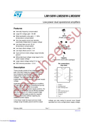 LM258WYDT datasheet  