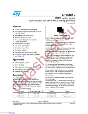 LPY510AL datasheet  