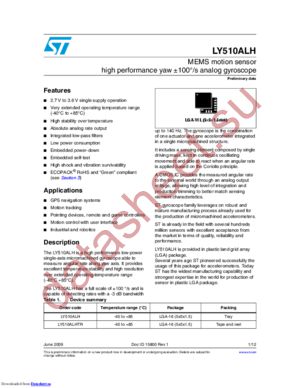 LY510ALH datasheet  