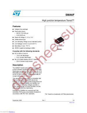 SMA6F13A datasheet  