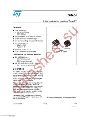 SMA6J-85ATR datasheet  