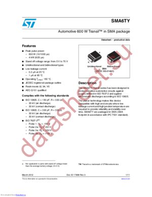 SMA6T24AY datasheet  