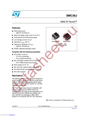 SMC30J6.5A datasheet  