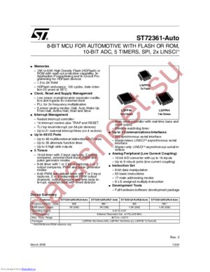 ST72361-AUTO datasheet  