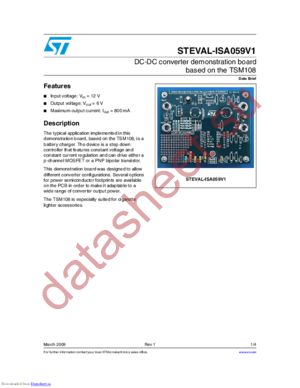 STEVAL-ISA059V1 datasheet  