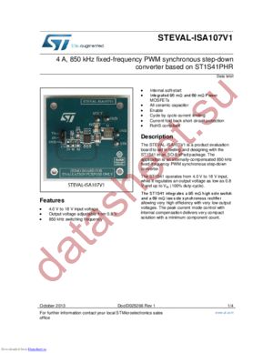 STEVAL-ISA107V1 datasheet  