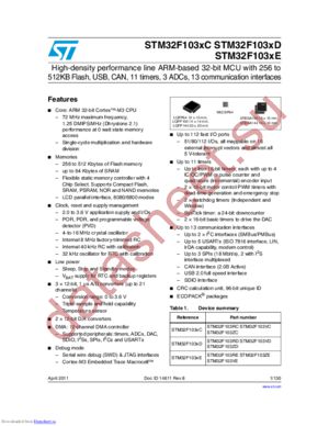 STM32F103ZET7 datasheet  