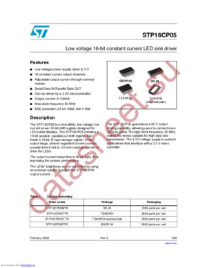 STP16CP05 datasheet  