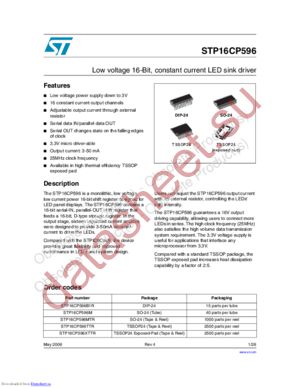 STP16CP596XTTR datasheet  